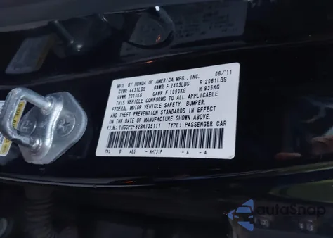 2011 Honda Accord 2.4 Ex-L from USA, damaged, VIN 1HGCP2F82BA135111